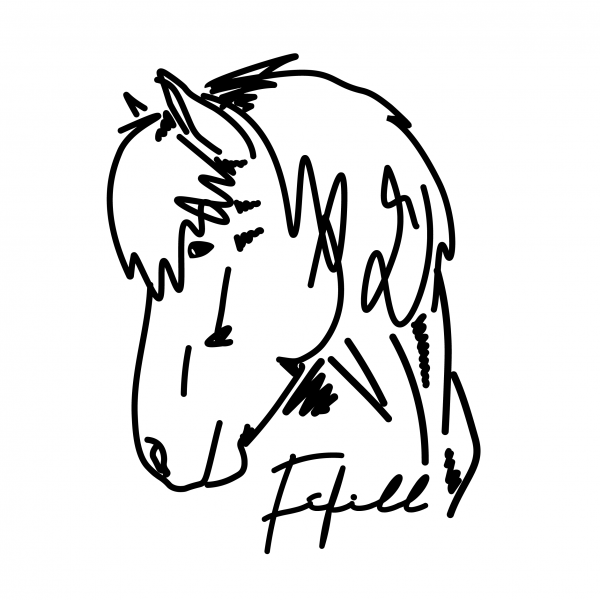 Portrait eines Islandpferdes künstlerisch interpetiert / portait of an Icelandic horse artistically drawn